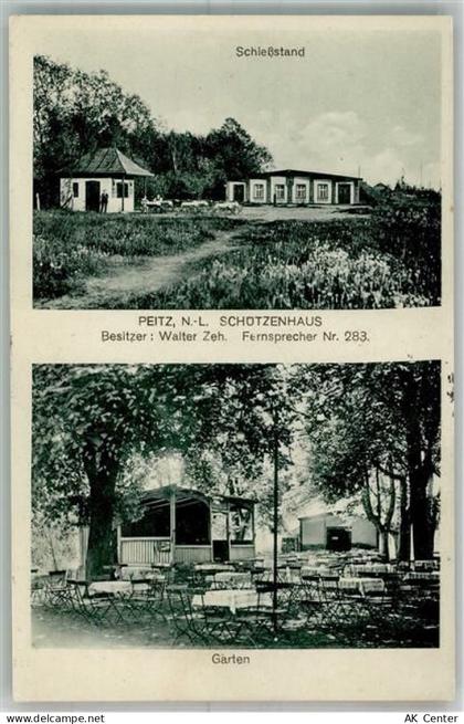 03185 O7520 Peitz 1943 Foto AK Schießstand Schützenhaus Garten - 13666535