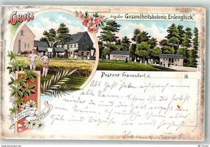 04654 O7241 Frauendorf b Geithain Lithographie Gesundheitskolonie Erdeng... - 13638924