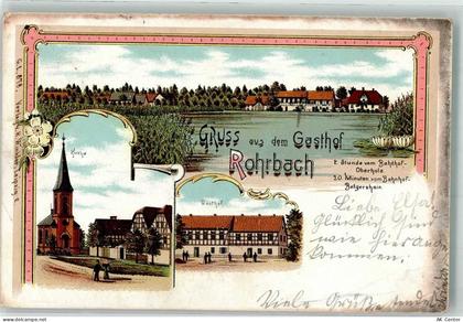04683 O7241 Rohrbach b Grimma Lithographie Gasthaus Rohrbach Seerosentei... - 13632557
