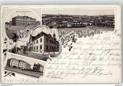 04720 O7300 Döbeln 1901 Lithographie Körnerplatzschule Post Realgymnasiu... - 52096194