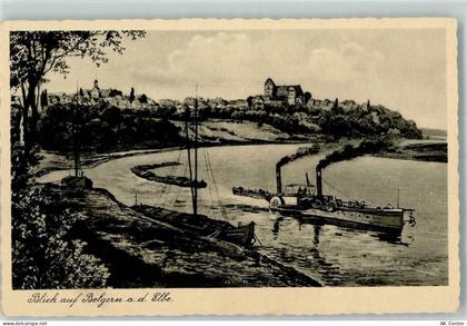 04874 O7293 Belgern b Torgau - Blick auf Belgern Elbe Dampfer - 13143904