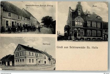 04916 O7901 Schönewalde b Herzberg, Elster 1920 Gebrauchsspuren Rathaus ... - 13628474