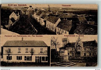 06242 O4201 Neumark b Merseburg 1921 - Fleischerei Schröder Kriegerdenkm... - 13629087