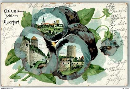 06268 O4240 Querfurt 1905 Lithographie Schloß Querfurt Dicker Heinrich S... - 13520822