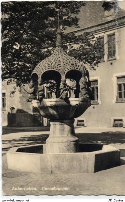 06449 O4320 Aschersleben 1960 - Aschersleben, Hennebrunnen,Otto Diederic... - 20027479