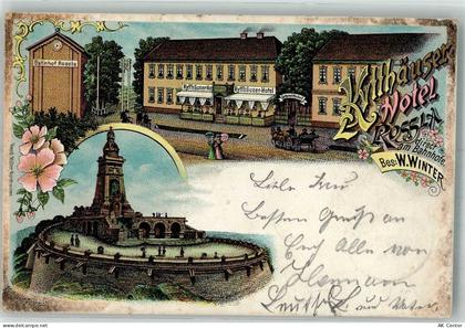 06536 O4710 Roßla 1899 Lithographie Kyffhäuser-Hotel Bahnhof Kyffhäuser-... - 13668901