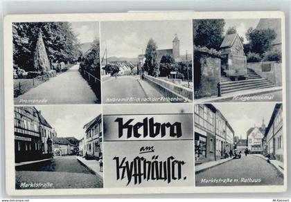 06537 O4712 Kelbra - Promenade, Blick nach der Rothenburg, Kriegerdenkma... - 51144892