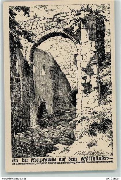 06567 O4712 Kyffhäuser - Kyffhäuser Kreuzkapelle Zeichnung D, Engelhardt... - 10629979
