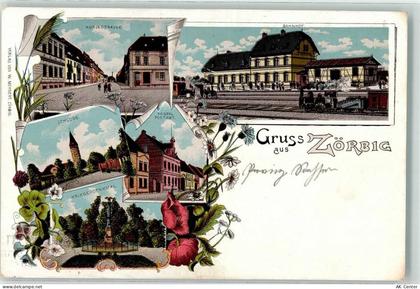 06780 O4415 Zörbig Lithographie Kurzestraße Bahnhof Eisenbahn Schloss Ka... - 13626558