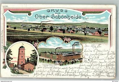 08304 O9413 Schönheide , Erzgeb 1901 Lithographie Ober Schönheide Etabli... - 13662517