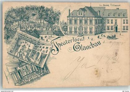 08371 O9610 Glauchau 1896 Lithographie Vorläufer Theaterlokal Glauchau T... - 13625577