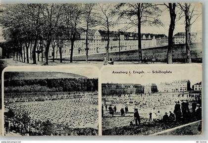 09456 O9300 Annaberg-Buchholz Foto AK Schillerplatz Turner Gruppenphoto... - 13655020