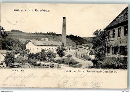 09517 O9347 Zöblitz 1905 - Sächs. Serpentinstein Gesellschaft Fabrikgebä... - 13630705