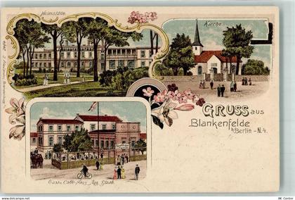 10115 O1020 Blankenfelde 1910 Lithographie Heimstätte Kirche Gasthaus Ca... - 13635700