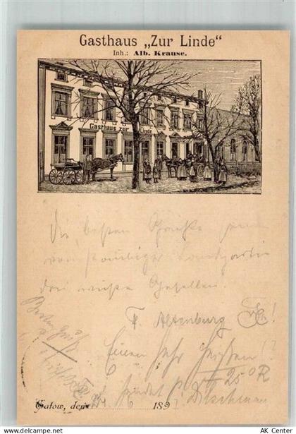 10115 W1000 Gatow 1897 Lithographie Vorläufer Druck 1880-1889 Gasthaus z... - 13671015
