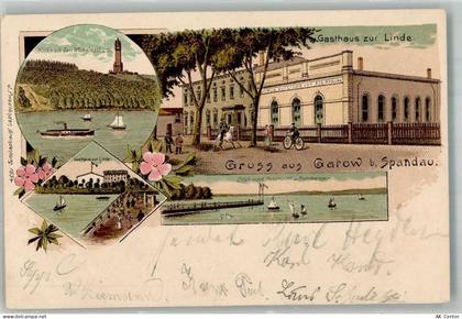 10115 W1000 Gatow 1901 Lithographie Gasthaus zur Linde Wilhelmsturm Seeb... - 13662575