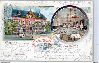 10115 W1000 Halensee Lithographie 1904 Gasthaus Kurfürstenpark - 51535621
