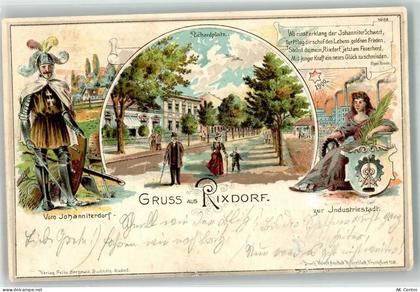 10115 W1000 Rixdorf 1900 Lithographie Johanniter Schwert Dorf Zur Indust... - 13635569