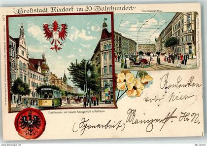 10115 W1000 Rixdorf 1903 Lithographie Stadt im 20. Jahrhundert Hermannpl... - 13635566