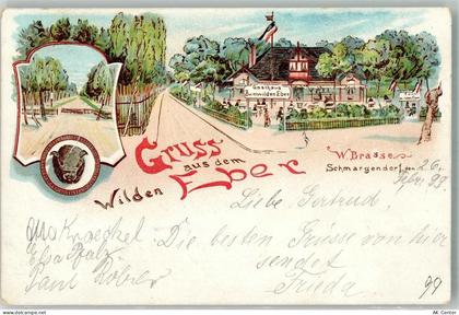 10115 W1000 Schmargendorf 1899 Lithographie Gasthaus Wilder Eber - 13640177