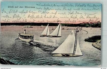 10115 W1000 Wannsee Gebrauchsspuren Wannsee Segelboote Ausflugsdampfer... - 10461774