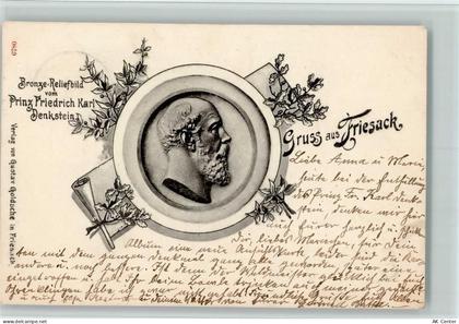 14662 O1553 Friesack 1899 - Bronze Reliefbild vom Prinz Friedrich Karl G... - 13097318