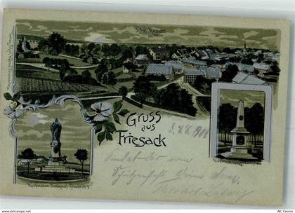 14662 O1553 Friesack 1901 Lithographie Kurfürsten-Denkmal Prinz Friedich... - 13668877