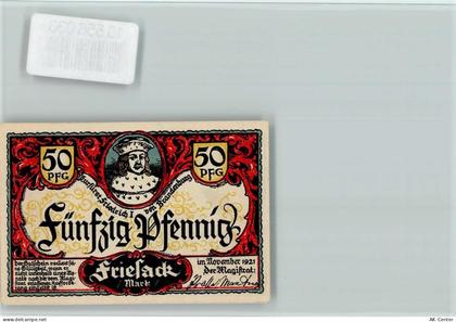 14662 O1553 Friesack - Notgeldschein 50 Pfg. Kurfürst Friedrich I. von B... - 10556033