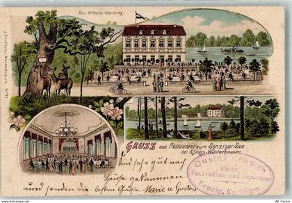 15711 O1600 Königs Wusterhausen Lithographie Gasthaus Zum Senziger See W... - 13635987