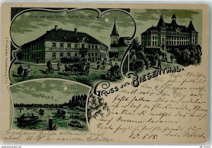 16359 O1296 Biesenthal b Bernau b Berlin 1905 Lithographie / Mondschein ... - 13627505