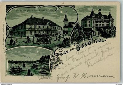 16359 O1296 Biesenthal b Bernau b Berlin 1908 Lithographie / Mondschein ... - 13638878