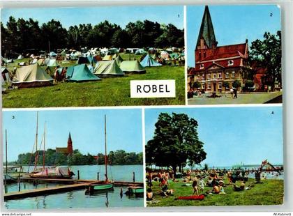17207 O2070 Röbel - Zeltplatz Rathaus Robel Segelboothafen Schwimmbad - 39394860