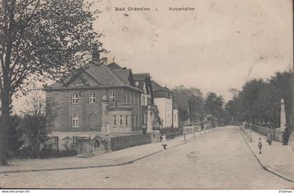 1913. DEUTSCHES REICH. Postcard Bad Oldesloe Kurparkallee cancelled with train cancel HAGENOW-... (Michel 85) - JF430448