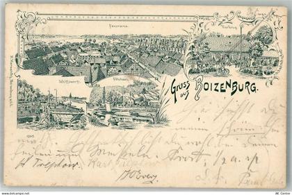 19258 O2830 Boizenburg 1897 Lithographie Vorläufer Druck um 1890 Gasthau... - 13670955