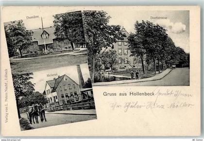 21698 W2165 Hollenbeck 1908 - Domäne Dorfstraße Meierei Bahnpost Hagenow... - 13612943