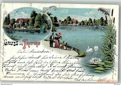22946 W2077 Trittau 1900 Gebrauchsspuren Mühenleich Lithographie - 13303621