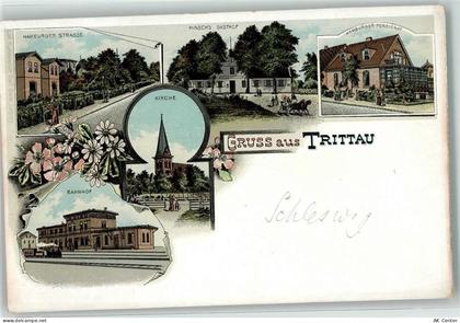 22946 W2077 Trittau Lithographie Hamburger Straße Hinschs Gasthaus Hambu... - 13611071
