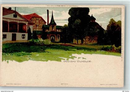 23843 W2060 Bad Oldesloe Lithographie / Künstlerkarte Soolbad Restaurant... - 13077042