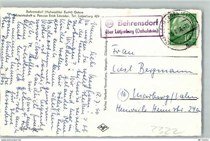 24321 W2322 Behrensdorf b Lütjenburg - Landpoststempel über Lütjenburg O... - 10495886