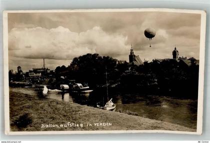 27283 W2810 Verden Aller Foto AK Fesselflugballon-Aufstieg in Verden Die... - 13665367