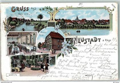 31535 W3057 Neustadt am Rübenberge 1899 Lithographie Kleine Leine Krauls... - 13613738
