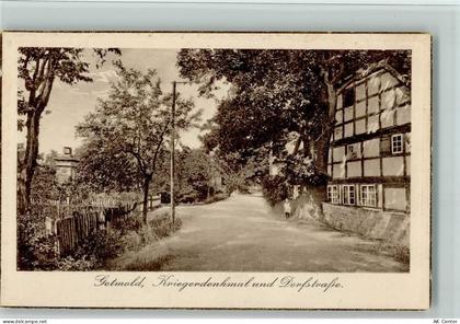 32361 W4994 Getmold - Kriegerdenkmal und Dorfstraße Fachwerkhaus - 13080110