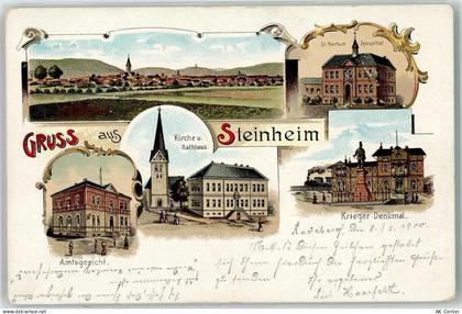 32839 W4939 Steinheim , Westf Lithographie Kirche Rathaus Amtsgericht Kr... - 13606974
