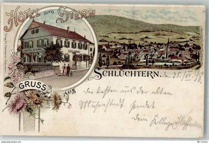36381 W6490 Schlüchtern 1898 Lithographie Hotel zum Stern - 13653004