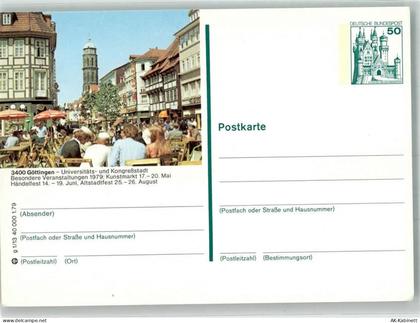 37073 W3400 Göttingen , Niedersachs Ganzsache - 38013713