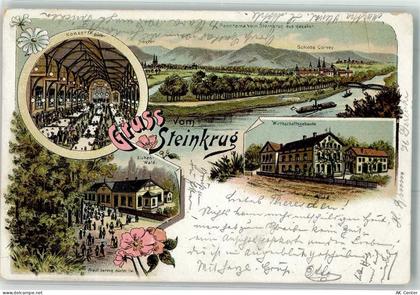 37691 W3474 Boffzen 1900 Lithographie Gasthaus Steinkrug Eichenwald Konz... - 13622018