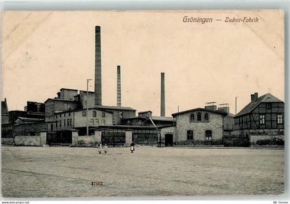 39397 O3233 Gröningen b Oschersleben 1911 Gebrauchsspuren Zuckerfabrik... - 13613378