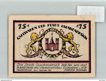49610 W4570 Quakenbrück - Notgeld Sattlermeister - 10183254