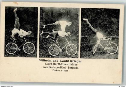 50226 W5020 Frechen Foto AK Radsportklub Torpededo Kunstduett-Einradfahr... - 13537115