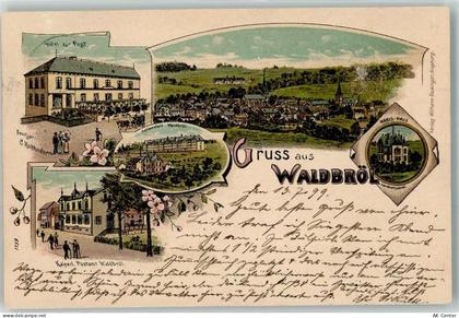 51545 W5220 Waldbröl 1899 Lithographie Hotel Zur Post Kaiserl. Postamt H... - 13619401